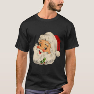 Camiseta Santa Claus se enfrenta a un antiguo pijama de mod
