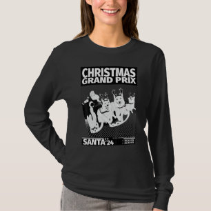 Camiseta Santa Claus Sleigh Carreras Retro Xmas Motor Sport