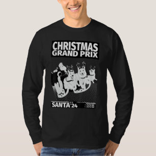 Camiseta Santa Claus Sleigh Carreras Retro Xmas Motor Sport