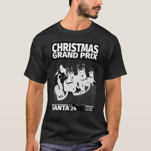 Camiseta Santa Claus Sleigh Carreras Retro Xmas Motor Sport