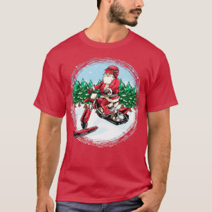 Camiseta Santa Claus Snowbike moto de nieve motocicleta C