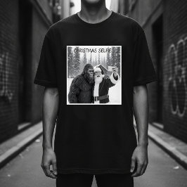 Camiseta Santa Claus tomándose una selfie con la foto de Bi