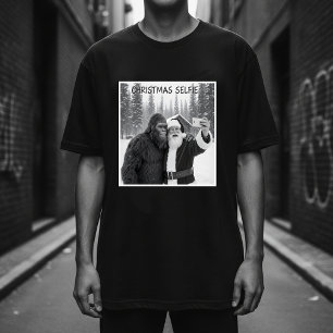 Camiseta Santa Claus tomándose una selfie con la foto de Bi