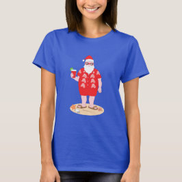 Camiseta Santa Claus tropical