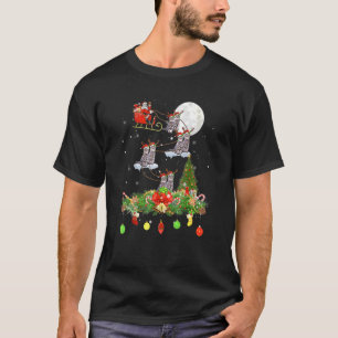 Camiseta Santa Claus viajando en bicicleta de reno Día de N
