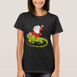 Camiseta Santa Claus viajando en Iguana Navidad Iguana