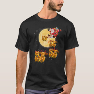 Camiseta Santa Claus viajando en Navidades de renos de Dach
