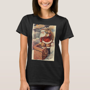 Camiseta Santa Claus Victoriano de Navidad Vintage en Chime