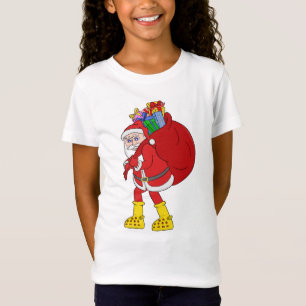 Camiseta Santa Claus viste grandes botes amarillos