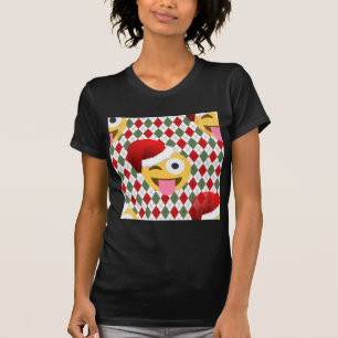 Camiseta santa claus wink emoji