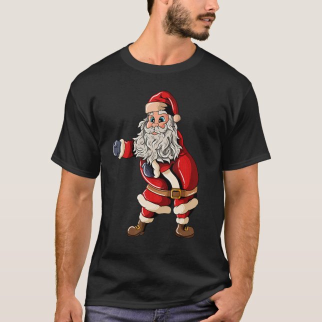 Camiseta Santa Claus with Christmashat Floss Dance on Chris (Anverso)