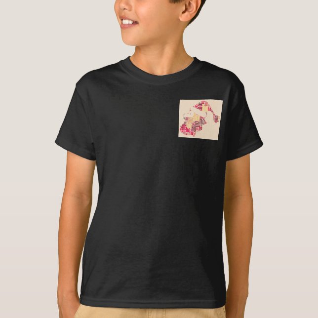 Camiseta Santa Claus wordcloud Ho Ho Ho (Anverso)