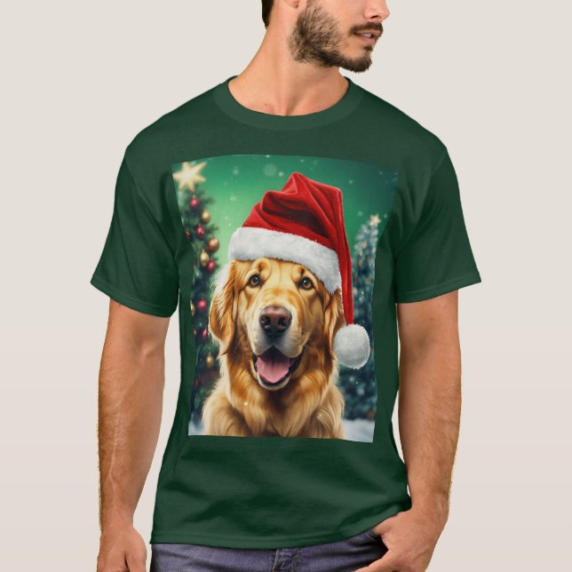 Camiseta Santa Claus y Santa Paws se vuelcan a los Navidade (Anverso)
