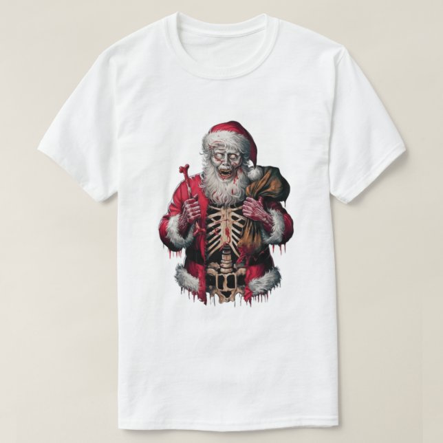 Camiseta Santa Claus Zombie (Diseño del anverso)