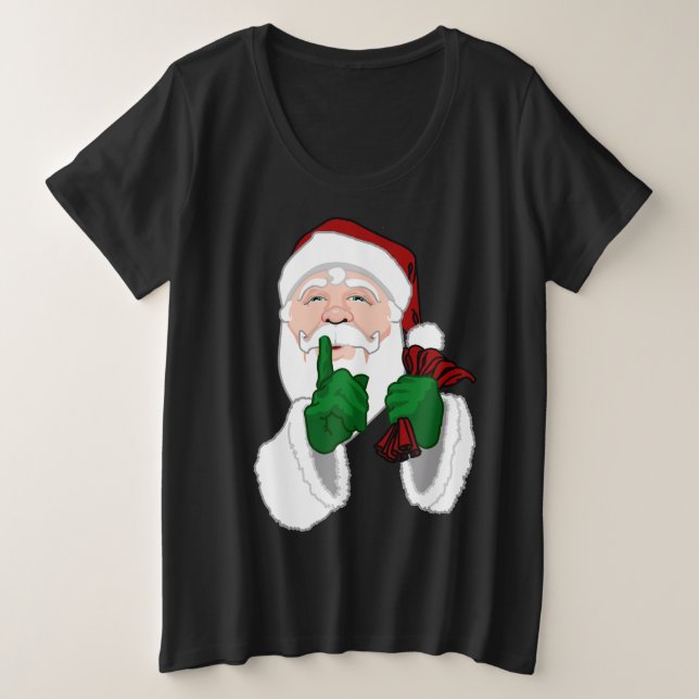 Camiseta Santa Clause Plus tamaño Camiseta Santa d (Anverso del diseño)