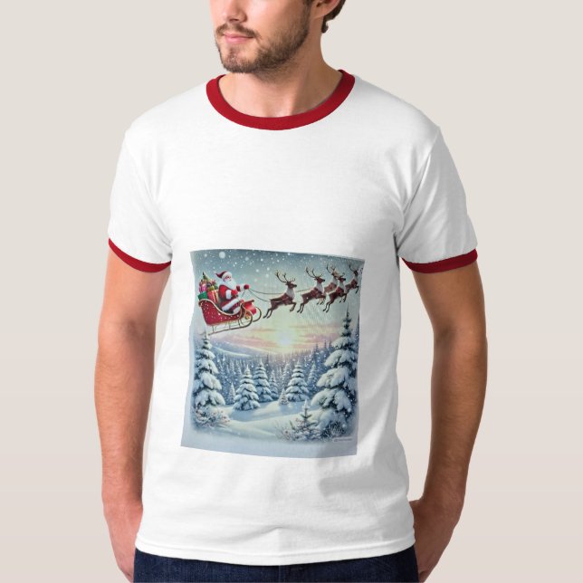 Camiseta Santa Clause Rain Deer T Shirt (Anverso)