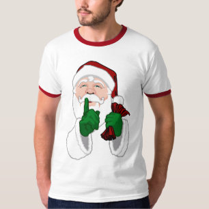 Camiseta Santa Clause Ringer T-Shirt Festive Santa Shirt