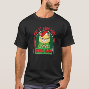 Camiseta Santa Claw Spikey Anti Navidades Cat o Kitten