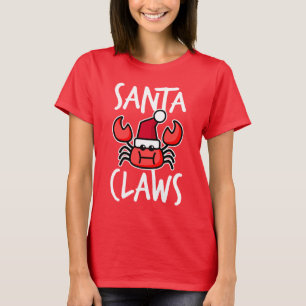 Camiseta Santa Claws Navidad Cangrejo de Navidad de Nueva I
