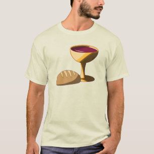 Camiseta Santa Comunión: Pascua de Pascua de Pan y Vino