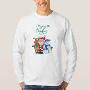 Camiseta Santa con ciervo