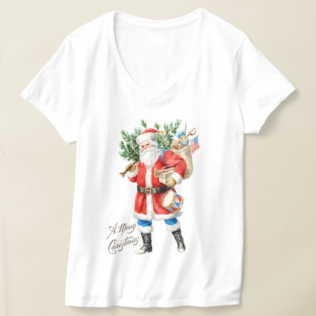 Camiseta Santa con juguetes y tambor (Distribución )