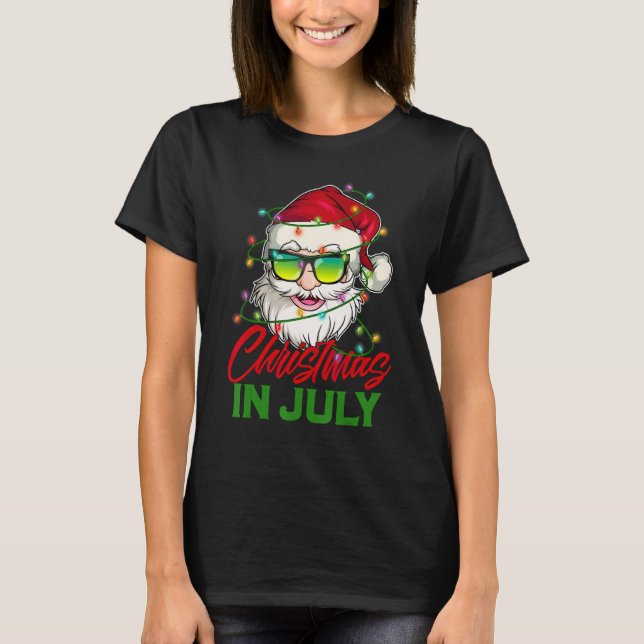 Camiseta Santa Con Luces De Sol En El Verano De Julio (Anverso)