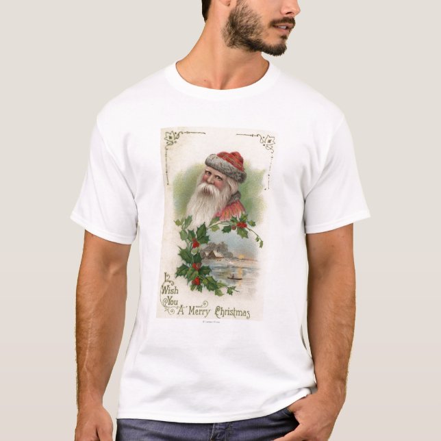 Camiseta Santa con una escena del lago (Anverso)