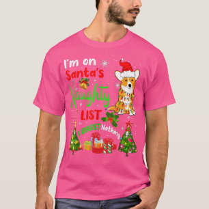 Camiseta Santa Corgi Im On Santas Naughty List Xmas Tree Li