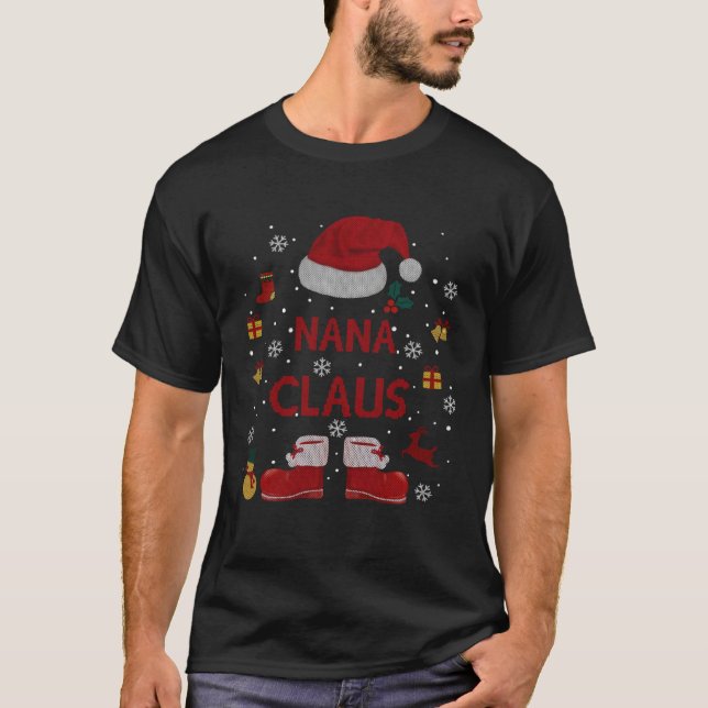 Camiseta Santa Costume Nana Claus Xmas Pyjama (Anverso)