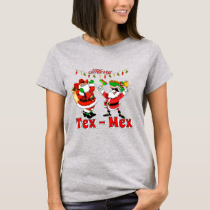 Camiseta Santa Cowboy mexicano Santa Merry TEX-MEX