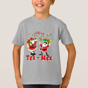 Camiseta Santa Cowboy mexicano Santa Merry TEX-MEX