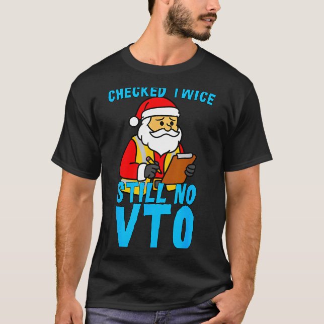 Camiseta Santa Coworker Christmas Swagazon Checked Twice St (Anverso)