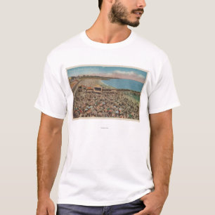 Camiseta Santa Cruz, CA - escena de la playa por completo