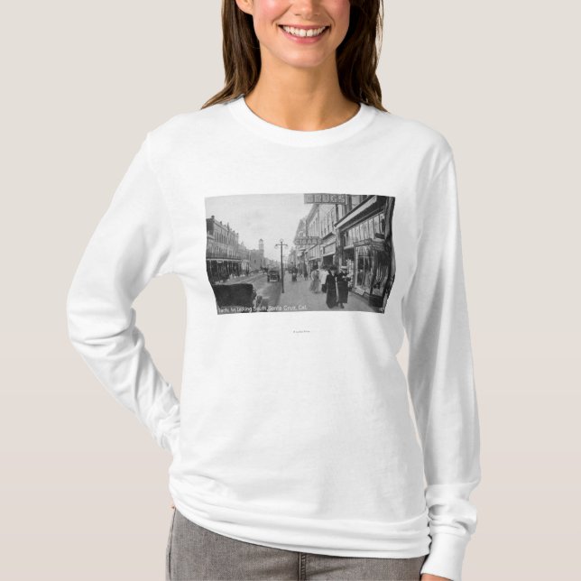 Camiseta Santa Cruz, CA - mirada pacífica de la avenida (Anverso)