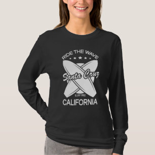 Camiseta Santa Cruz, California, Pasea En Surfista De Olas