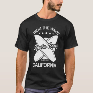 Camiseta Santa Cruz, California, Pasea En Surfista De Olas
