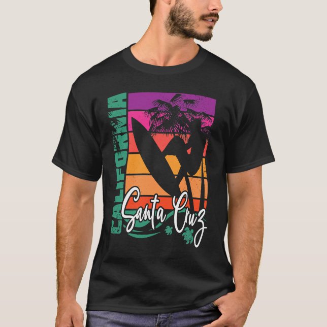 Camiseta Santa Cruz California Retro Sunset Beach Surfer So (Anverso)