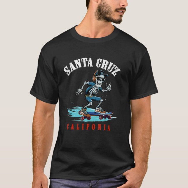 Camiseta Santa Cruz California Skater - Skeleton Summer Ska (Anverso)