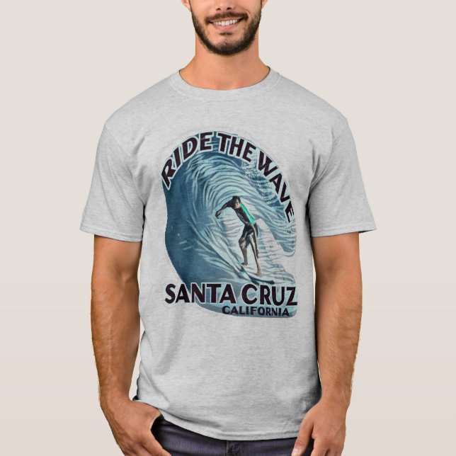 Camiseta Santa Cruz, Surfistas y Turistas (Anverso)