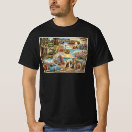 Camiseta Santa Cruz Vibe Map – Cultural Coastal Art Print