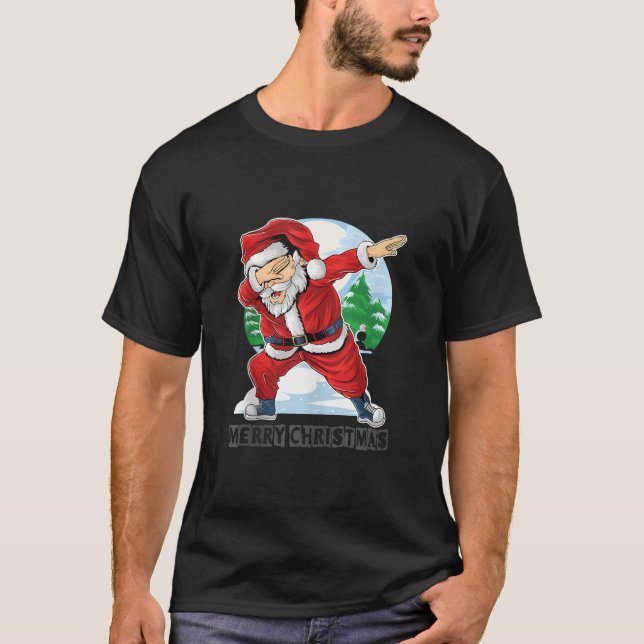 Camiseta Santa Dabbing para Navidades de Chicas de (Anverso)