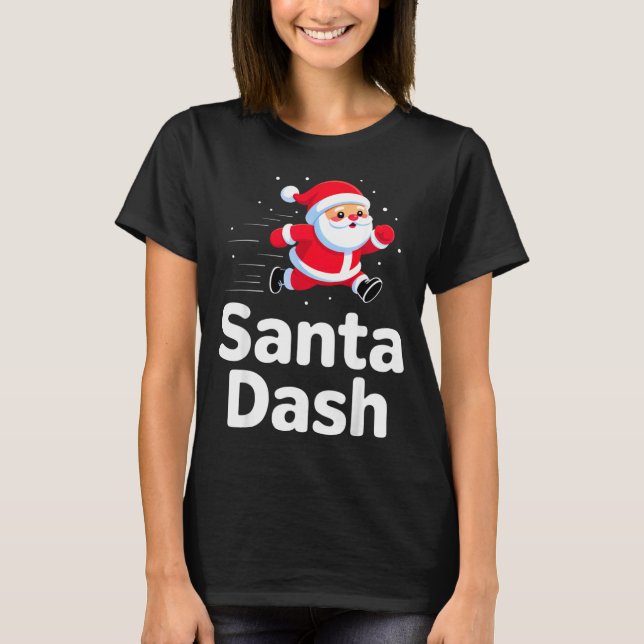 Camiseta Santa Dash Christmas Running Runner Costume Xmas 5 (Anverso)