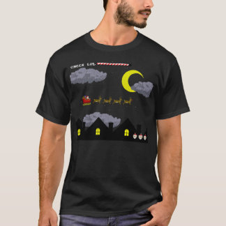Camiseta Santa de 8 bits