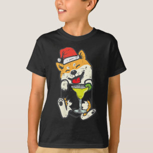 Camiseta Santa de Bolsillo Shi Inu Lindo Navidad En Julio J