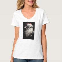 Camiseta "Santa" de las Navidades blancas