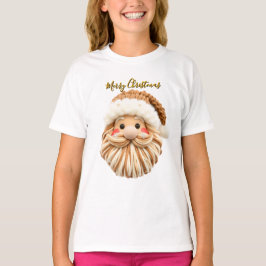 Camiseta Santa de Navidad de hilo falso