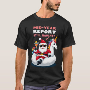 Camiseta Santa de Navidad en Julio en flotador de piscina d