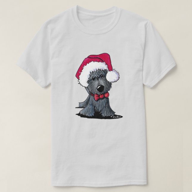 Camiseta Santa de Navidad Terrier Escocés (Diseño del anverso)