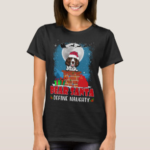 Camiseta Santa Define Naughty English Springer Spaniel Dog